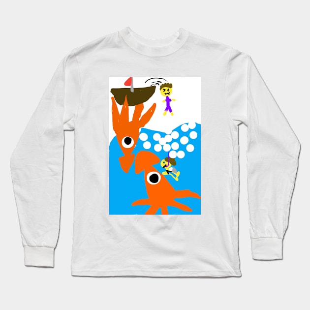 The Krakens Long Sleeve T-Shirt by johnsonmagic